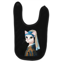 The Cat With The Pearl Earring Baby Bibs | Artistshot