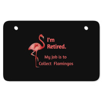 Lawn Pink Flamingo Retiremen Animal Lover Atv License Plate | Artistshot