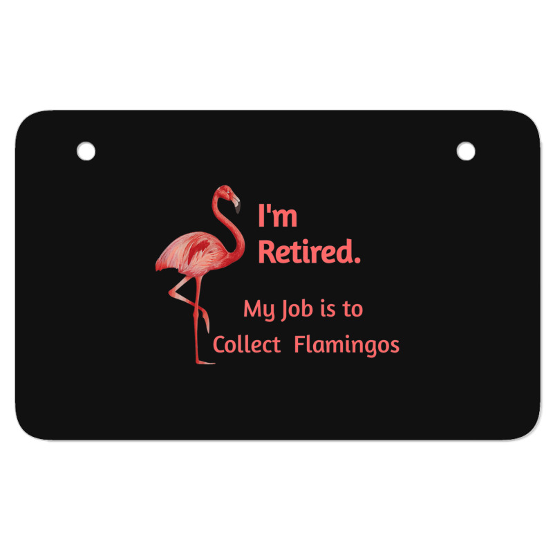 Lawn Pink Flamingo Retiremen Animal Lover Atv License Plate | Artistshot