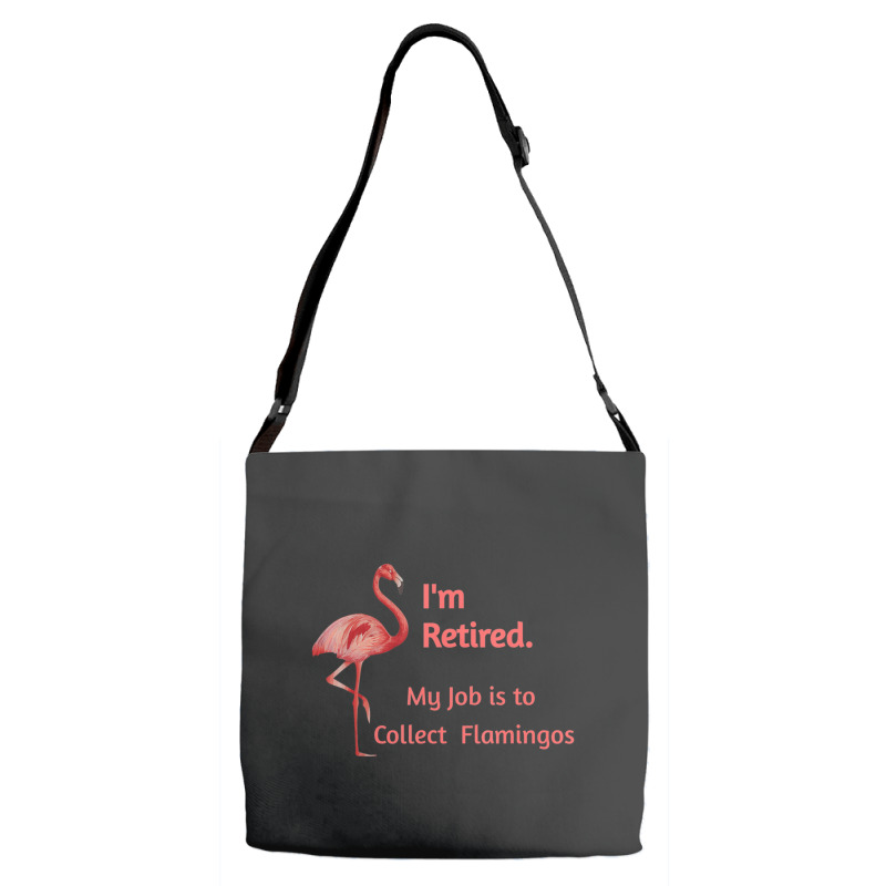 Lawn Pink Flamingo Retiremen Animal Lover Adjustable Strap Totes | Artistshot