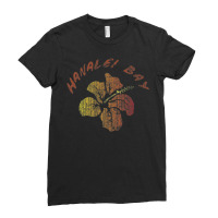 Hanalei Bay Kaua'i Island Hawaiian Beach Vintage Retro Surf T Shirt Ladies Fitted T-shirt | Artistshot