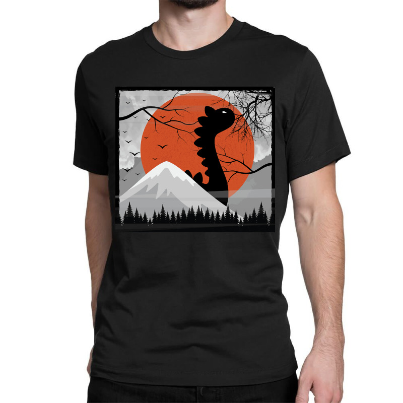 Black Dinosaur Under The Sun, Black Dinosaur, The Sun, Black Dinosaur  Classic T-shirt | Artistshot