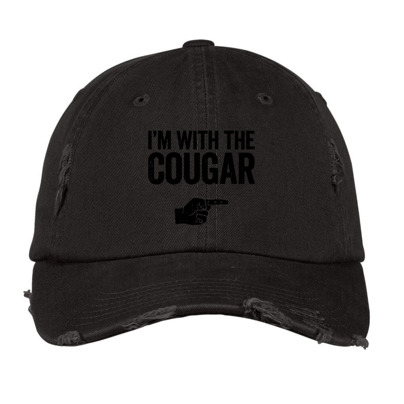 Im With The Cougar Vintage Cap by Yellowbubbles | Artistshot