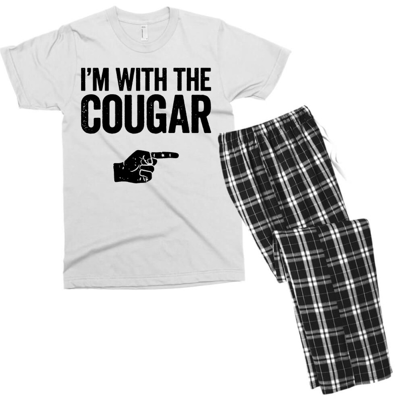 Im With The Cougar Men's T-shirt Pajama Set by Yellowbubbles | Artistshot