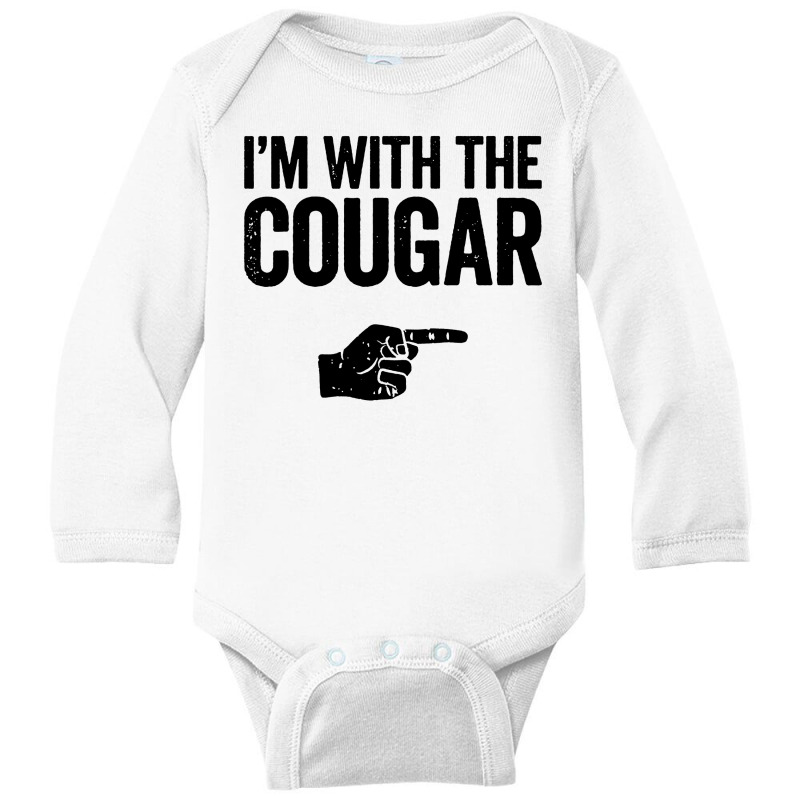 Im With The Cougar Long Sleeve Baby Bodysuit by Yellowbubbles | Artistshot