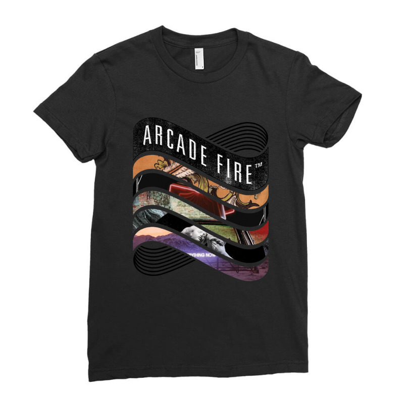 Arcade Fire Discography Ladies Fitted T-Shirt by IsabellaPerry | Artistshot