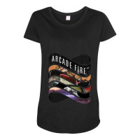 Arcade Fire Discography Maternity Scoop Neck T-shirt | Artistshot