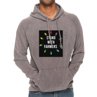 Stand With Farmers, Happy Christmas Vintage Hoodie | Artistshot