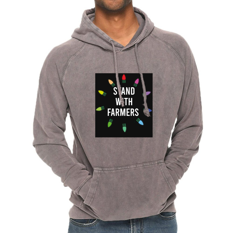 Stand With Farmers, Happy Christmas Vintage Hoodie | Artistshot