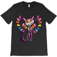 The Day Of The Dead Colored Cat T-shirt | Artistshot