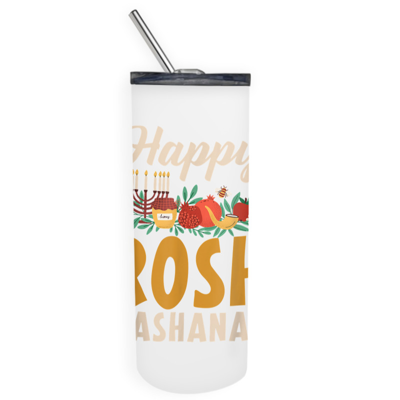 Happy Rosh Hashanah Shofar Jews Holiday Jewish New Year T Shirt Skinny Tumbler | Artistshot