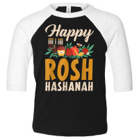 Happy Rosh Hashanah Shofar Jews Holiday Jewish New Year T Shirt Toddler 3/4 Sleeve Tee | Artistshot