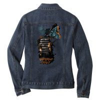 Butterfly Effect, Butterfly Effect Vintage, Butterfly Effect Lover, Li Ladies Denim Jacket | Artistshot