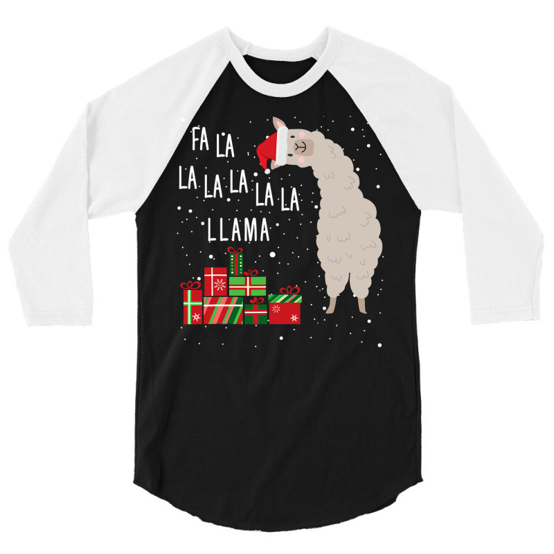 Fa La La Llama   Llama Christmas  Women Men Kids 3/4 Sleeve Shirt | Artistshot