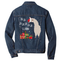 Fa La La Llama   Llama Christmas  Women Men Kids Men Denim Jacket | Artistshot