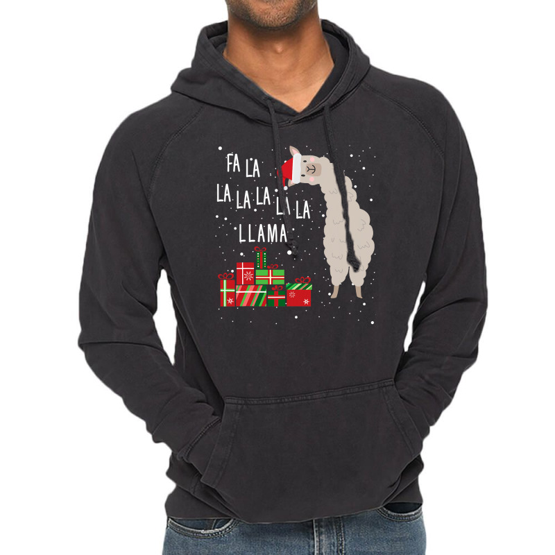 Fa La La Llama   Llama Christmas  Women Men Kids Vintage Hoodie | Artistshot