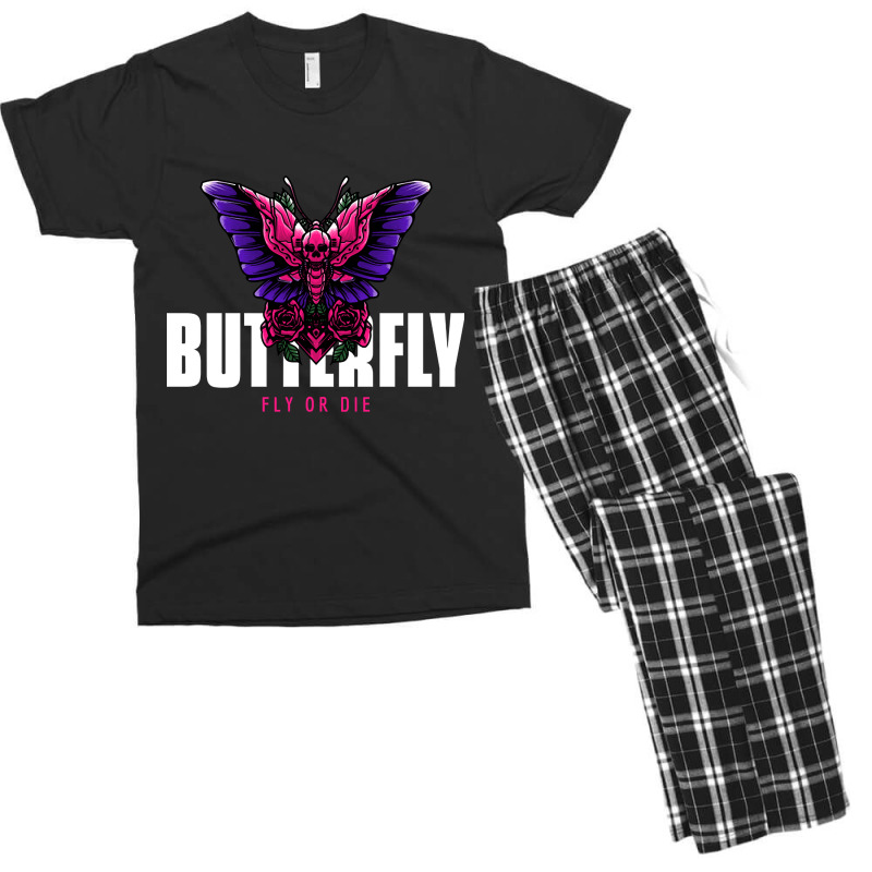 Butterfly Fly Or Die, Butterfly Fly Or Die Vintage, Butterfly Fly Or D Men's T-shirt Pajama Set by SHOPTTTTR5 | Artistshot