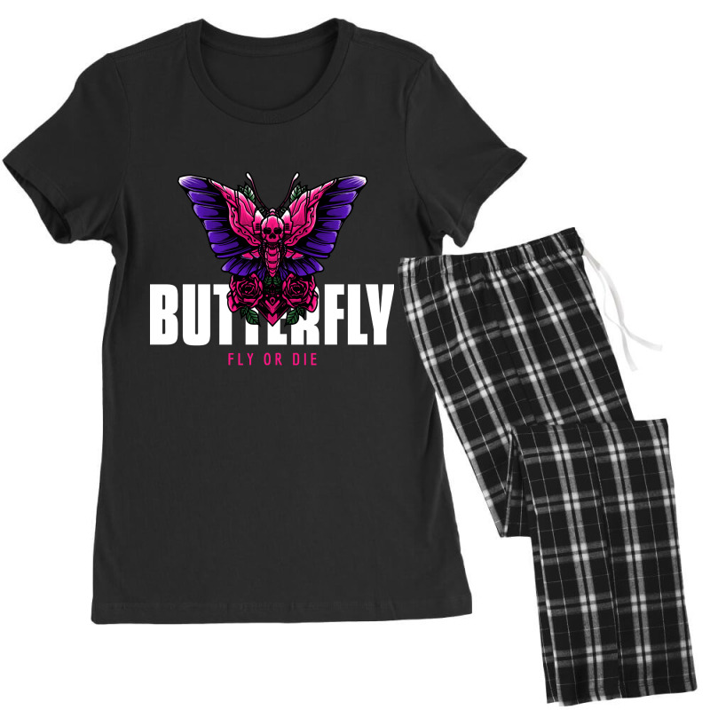 Butterfly Fly Or Die, Butterfly Fly Or Die Vintage, Butterfly Fly Or D Women's Pajamas Set by SHOPTTTTR5 | Artistshot