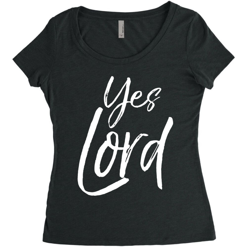 Cute Christian Praise & Worship Gift Amen Yes Lord Women's Triblend Scoop T-shirt by thangdinhsinhelf | Artistshot