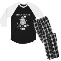 Thick Thighs And Spooky Vibes Men's 3/4 Sleeve Pajama Set | Artistshot