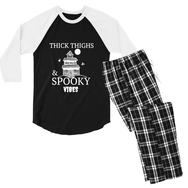 Thick Thighs And Spooky Vibes Men's 3/4 Sleeve Pajama Set | Artistshot