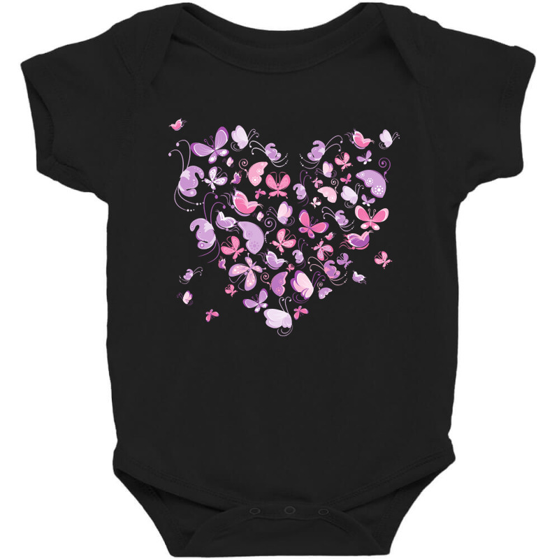 Butterfly Heart Pattern, Butterfly Heart Pattern Vintage, Butterfly He Baby Bodysuit by SHOPTTTTR5 | Artistshot