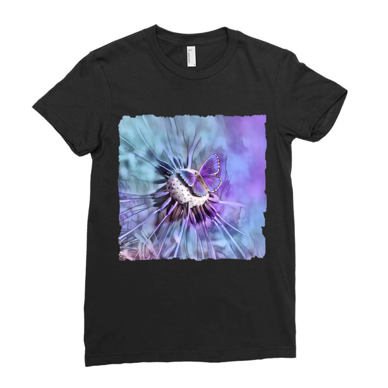 Butterfly In Spring Colors, Butterfly In Spring, Butterfly Spring, But Ladies Fitted T-Shirt by SHOPTTTTR5 | Artistshot