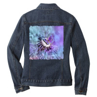 Butterfly In Spring Colors, Butterfly In Spring, Butterfly Spring, But Ladies Denim Jacket | Artistshot