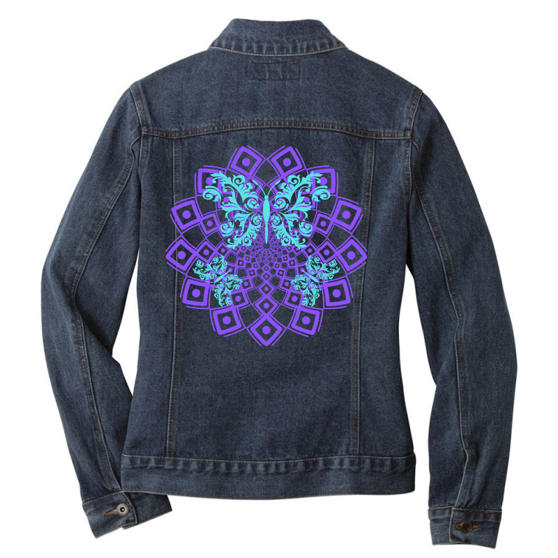 Butterfly Mandala Pattern, Butterfly Mandala, Butterfly Mandala Lover, Ladies Denim Jacket by SHOPTTTTR5 | Artistshot