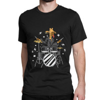 Giraffe Drummer Instrumentalist Gift Classic T-shirt | Artistshot