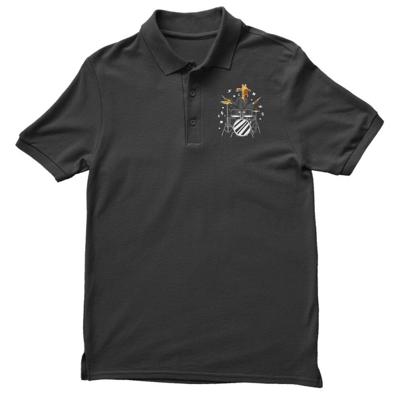 Giraffe Drummer Instrumentalist Gift Men's Polo Shirt by DenzelTyler | Artistshot