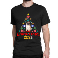 Pug Dog Merry Christmas Tree 2021 Vaccination Pug Costume Dog Lover 78 Classic T-shirt | Artistshot