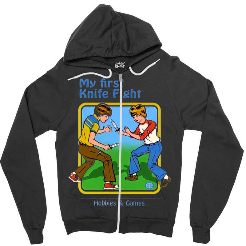 My First Knife Fight-rwis1 Zipper Hoodie by cm-arts | Artistshot