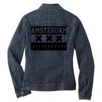 Amsterdam Skyline Ladies Denim Jacket | Artistshot