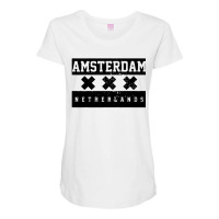 Amsterdam Skyline Maternity Scoop Neck T-shirt | Artistshot