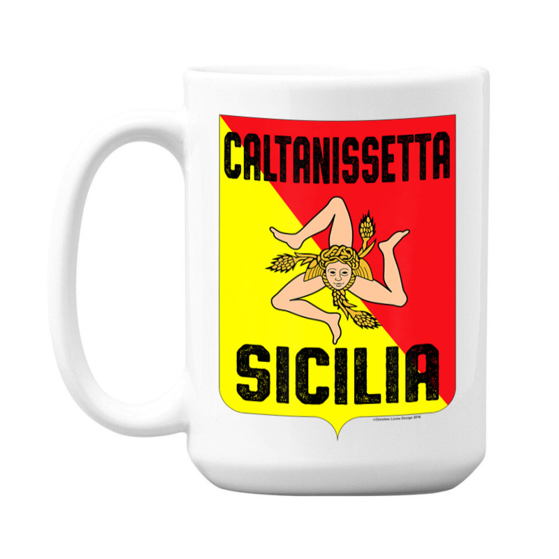 Caltanissetta Sicilia Sicily Flag Trinacria Province 15 Oz Coffee Mug | Artistshot