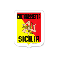 Caltanissetta Sicilia Sicily Flag Trinacria Province Sticker | Artistshot