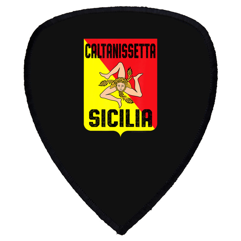 Caltanissetta Sicilia Sicily Flag Trinacria Province Shield S Patch | Artistshot