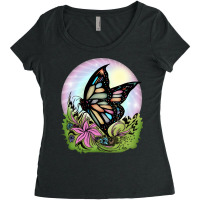 Butterfly Serenity, Butterfly Serenity Vintage, Butterfly Serenity Lov Women's Triblend Scoop T-shirt | Artistshot