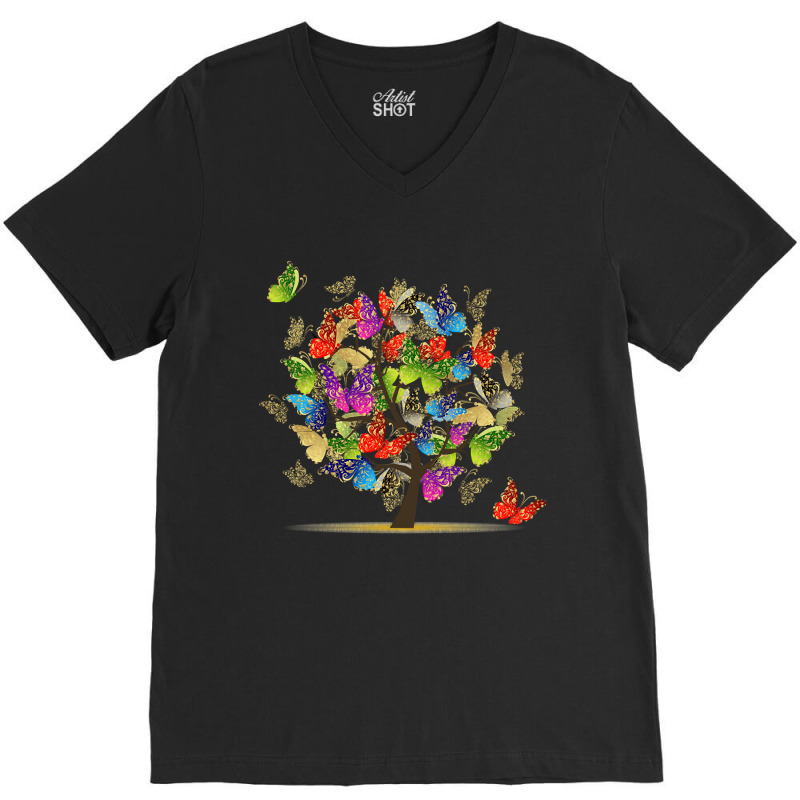 Butterfly Tree Beautiful, Butterfly Tree, Beautiful, Butterfly Tree Vi V-Neck Tee by SHOPTTTTR5 | Artistshot