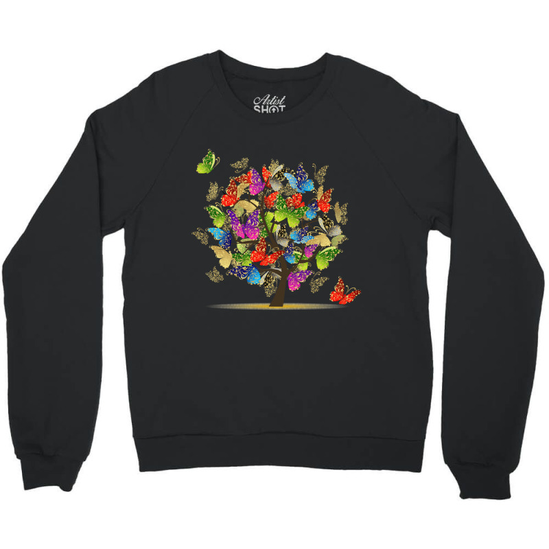 Butterfly Tree Beautiful, Butterfly Tree, Beautiful, Butterfly Tree Vi Crewneck Sweatshirt by SHOPTTTTR5 | Artistshot