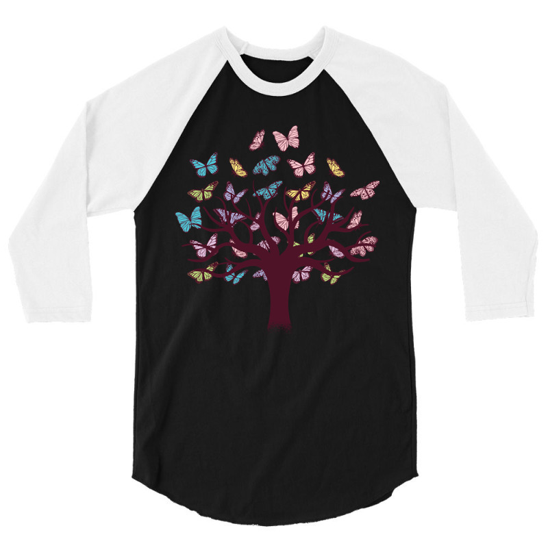 Butterfly Tree Design, Butterfly Tree Beautiful, Butterfly Tree, Beaut 3/4 Sleeve Shirt by SHOPTTTTR5 | Artistshot