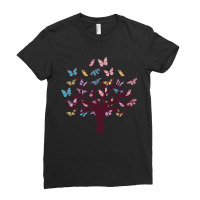 Butterfly Tree Design, Butterfly Tree Beautiful, Butterfly Tree, Beaut Ladies Fitted T-shirt | Artistshot