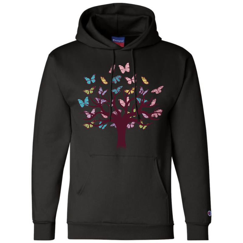 Butterfly Tree Design, Butterfly Tree Beautiful, Butterfly Tree, Beaut Champion Hoodie by SHOPTTTTR5 | Artistshot