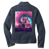 Butterfly Wings Woman, Butterfly Wings Woman Vintage, Butterfly Wings  Ladies Denim Jacket | Artistshot