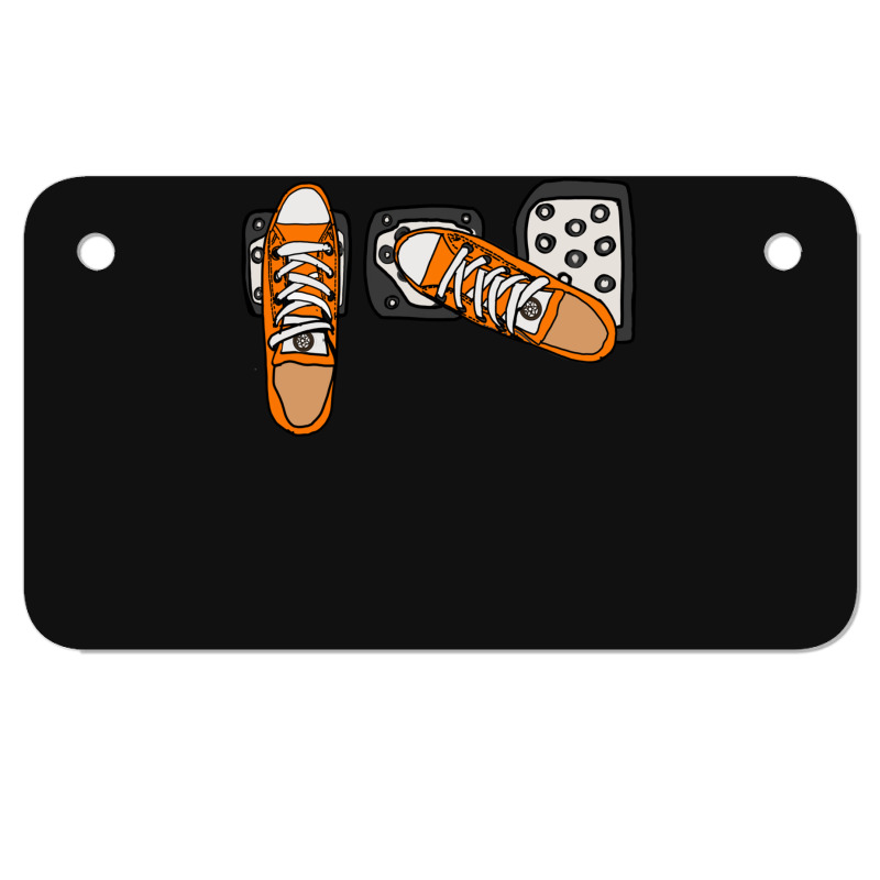 Save Stick Shift Gas Pedals Heel Toe Gear Race Car Long Sleeve T Motorcycle License Plate | Artistshot