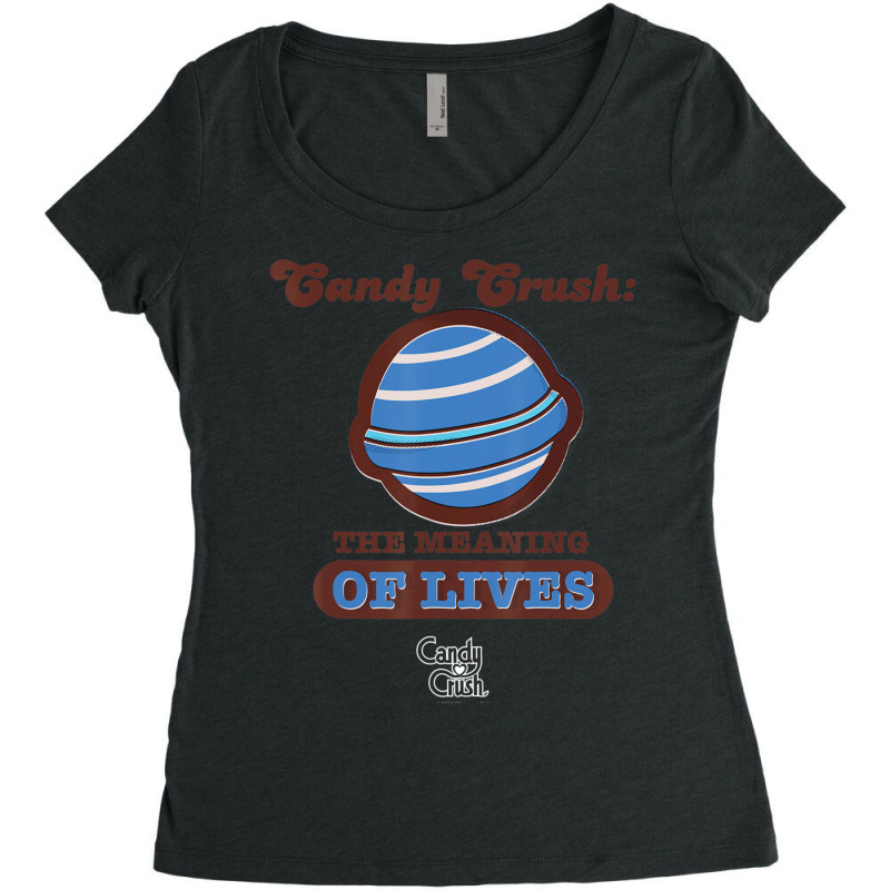 Candy Crush 'the Meaning Of Lives' Women's Triblend Scoop T-shirt by Bertrand Angulo | Artistshot