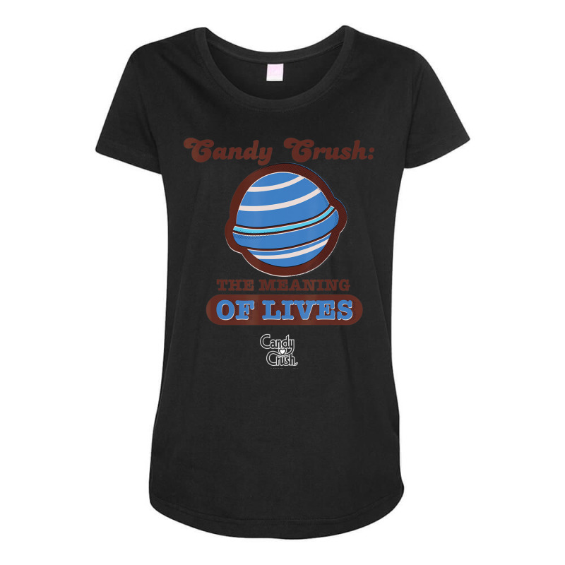 Candy Crush 'the Meaning Of Lives' Maternity Scoop Neck T-shirt by Bertrand Angulo | Artistshot