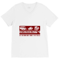 Emergency Number V-neck Tee | Artistshot