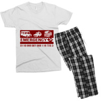 Emergency Number Men's T-shirt Pajama Set | Artistshot